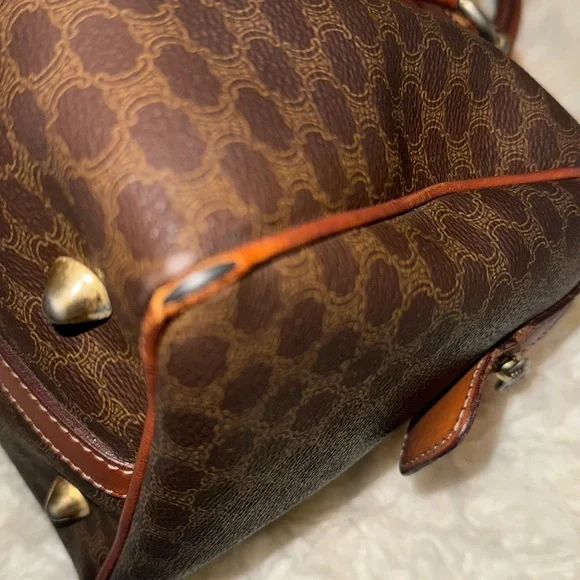 Celine Triomphe Macadam Monogram Logo Speedy 30 Boston Vintage Bag GUC - Picture 13 of 15